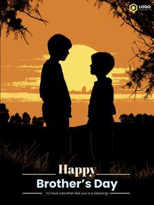 brothersdayposter maker silhouette advertisement