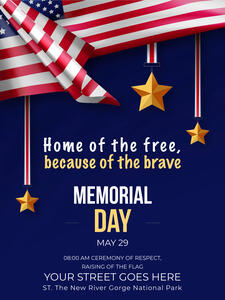 Flag Memorial Day Poster